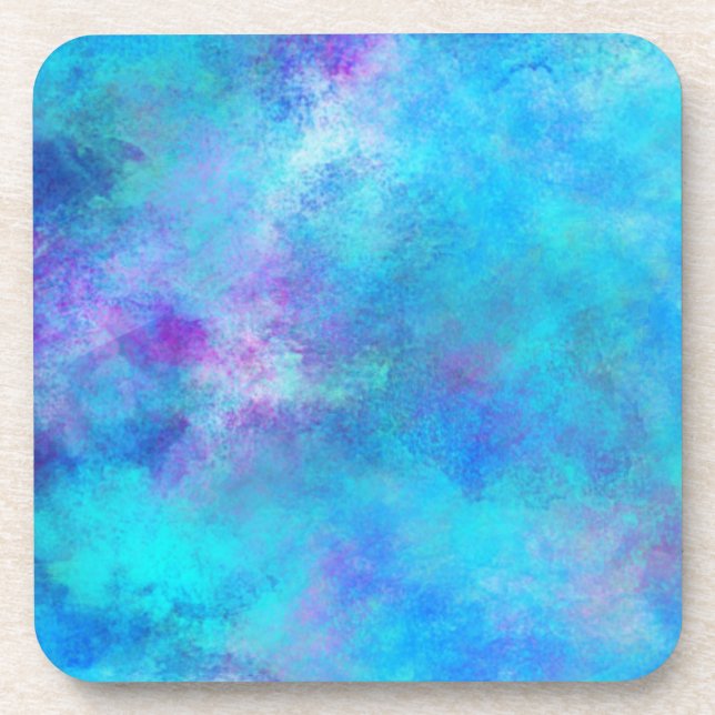 Posavasos Diseño abstracto de Icy Blue (Frente)