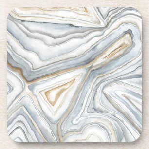 Posavasos Diseño abstracto de mármol gris