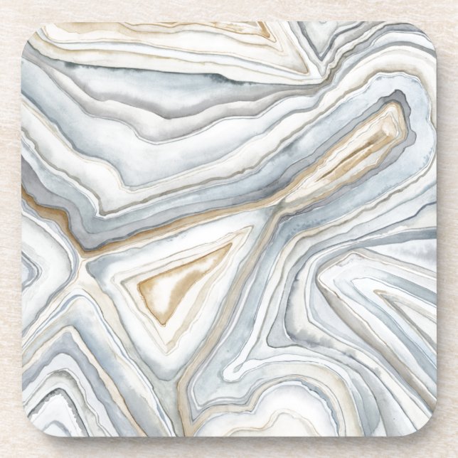 Posavasos Diseño abstracto de mármol gris (Frente)