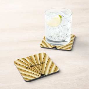 Posavasos Diseño Art Deco de Oro