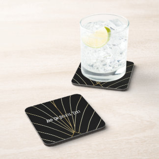 Posavasos Diseño Art Deco Negro