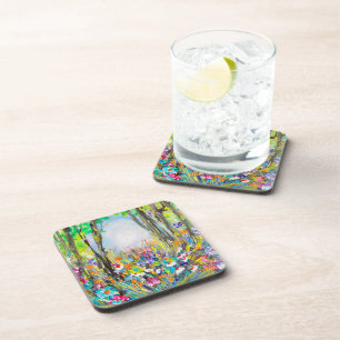 Posavasos Diseño artístico conjunto de montaña natural de 6