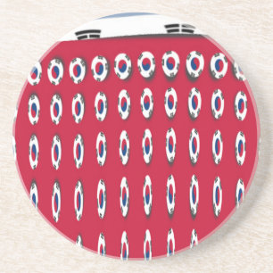 Posavasos Diseño artístico de la bandera de Punto de Polka e