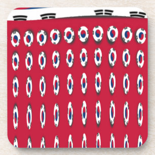 Posavasos Diseño artístico de la bandera de Punto de Polka e