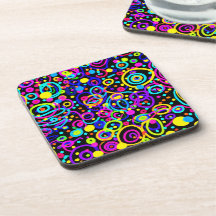 Diseño artístico del patrón de neón vibrante