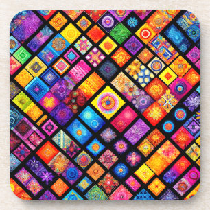 Posavasos Diseño Artsy Quilt