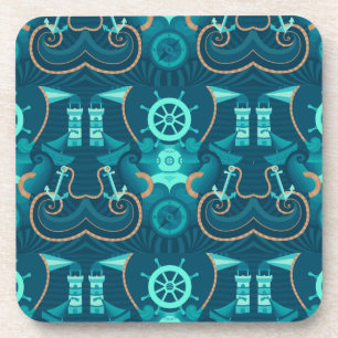 Posavasos Diseño azul náutico