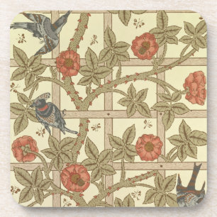 Posavasos Diseño azul y anaranjado del papel pintado del