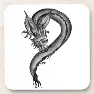 Posavasos Diseño blanco y negro de Dragon