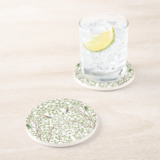 Posavasos Diseño botánico de mármol moderno