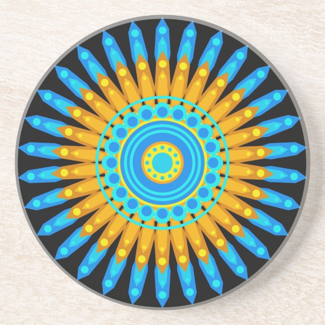 Posavasos Diseño Círculo de arte de Mandala geométrica 48256 (Frente)