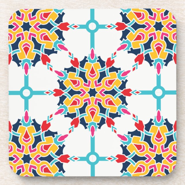 Posavasos Diseño colorido turco sin inconvenientes (Frente)
