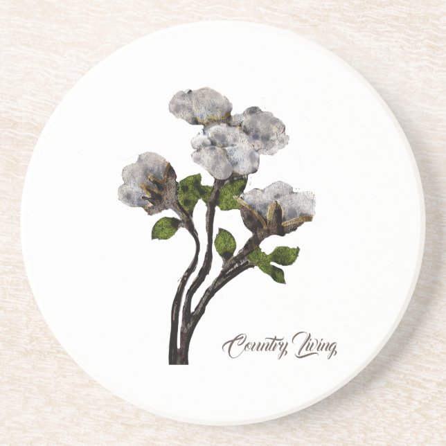 Posavasos Diseño de Algodón Vivo en el País (Frente)