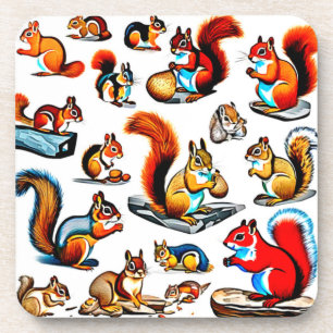 Posavasos Diseño de ardillas y chipmunks canadienses