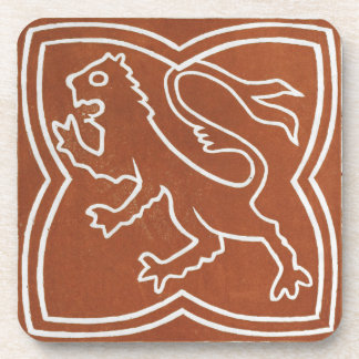 Posavasos Diseño de arte celta irlandés Tile de león rojo