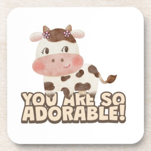 Posavasos Diseño de arte digital de vaca cutánea