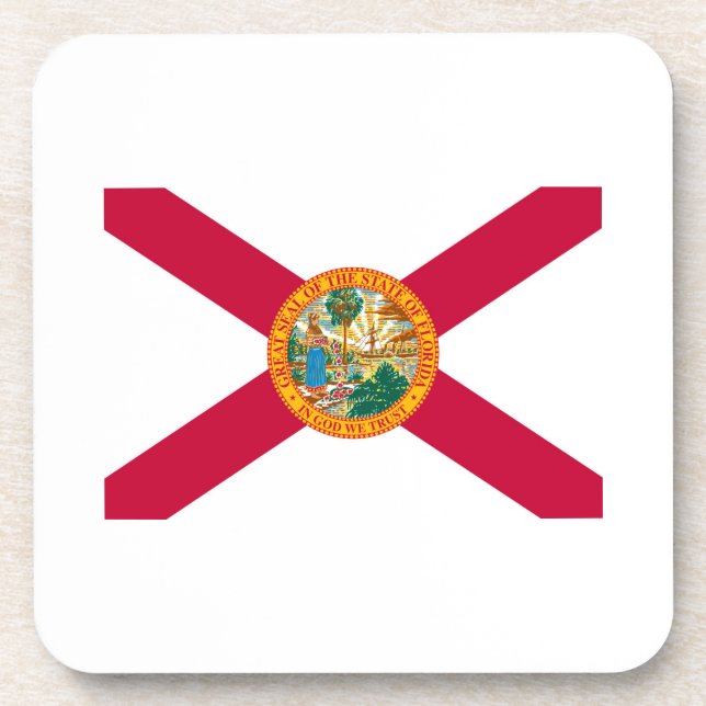 Posavasos Diseño de bandera del estado de Florida (Frente)