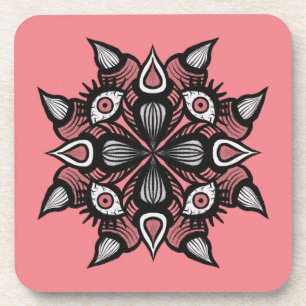 Posavasos Diseño de bruja de Gótico Pastel - Monstruo rosa N