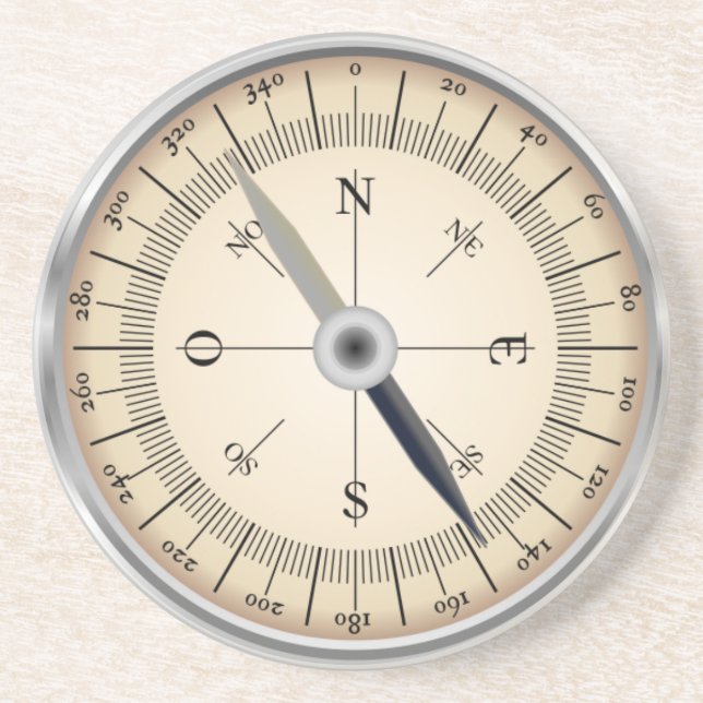 Posavasos Diseño de brújula (Frente)