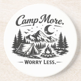 Posavasos Diseño de Camping 'Acampa Más Preocupa Menos' | Av