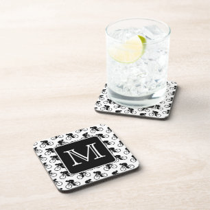 Posavasos Diseño de ciclo con el monograma de encargo