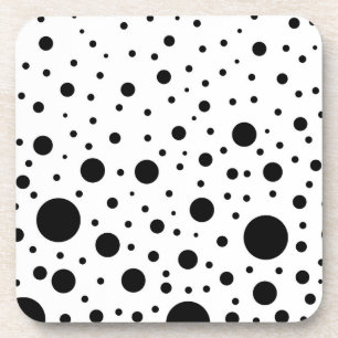 Posavasos Diseño de Círculo en Blanco y Negro