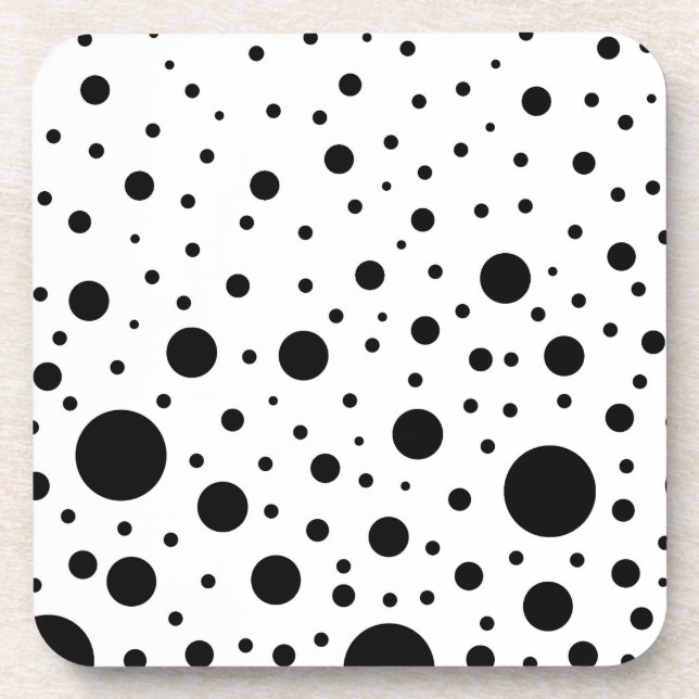 Posavasos Diseño de Círculo en Blanco y Negro (Frente)