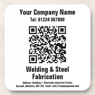 Posavasos Diseño de código QR de soldadura y fabricación
