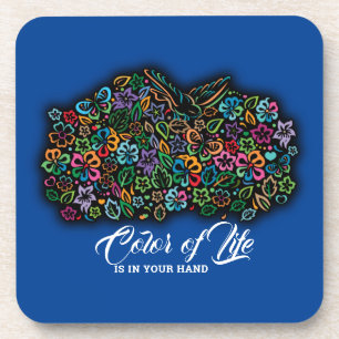 Posavasos Diseño de Color de Vida Elegante