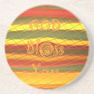 Posavasos Diseño de Colores Feliz Navidad Dios te Bendiga