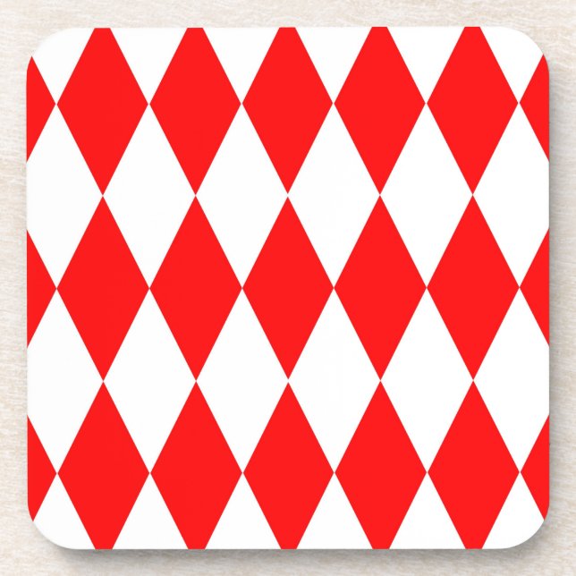 Posavasos Diseño de comprobadores de diamantes de Harlequin  (Frente)