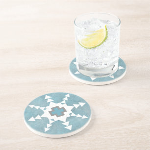 Posavasos Diseño de copo de nieve geométrico de invierno del