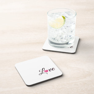 Posavasos Diseño de corazón punteado minimalista