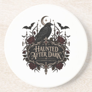 Posavasos Diseño de Cuervo Gótico de Halloween Embrujado Des