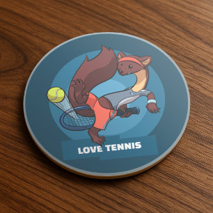 Posavasos Diseño de disparo de truco de tenis de Marta de pi