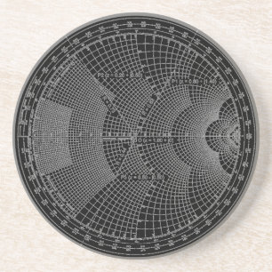 Posavasos Diseño de electrónica Smith Chart Black