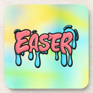 Posavasos Diseño de estilo graffiti con texto de goteo de Pa