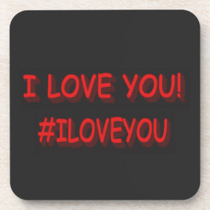 Posavasos Diseño De Expresión Cuta "¡TE AMO!". ¡Hazte con un
