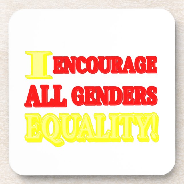 Posavasos Diseño De Expresión "TODA IGUALDAD DE GÉNERO". ¡Ha (Frente)