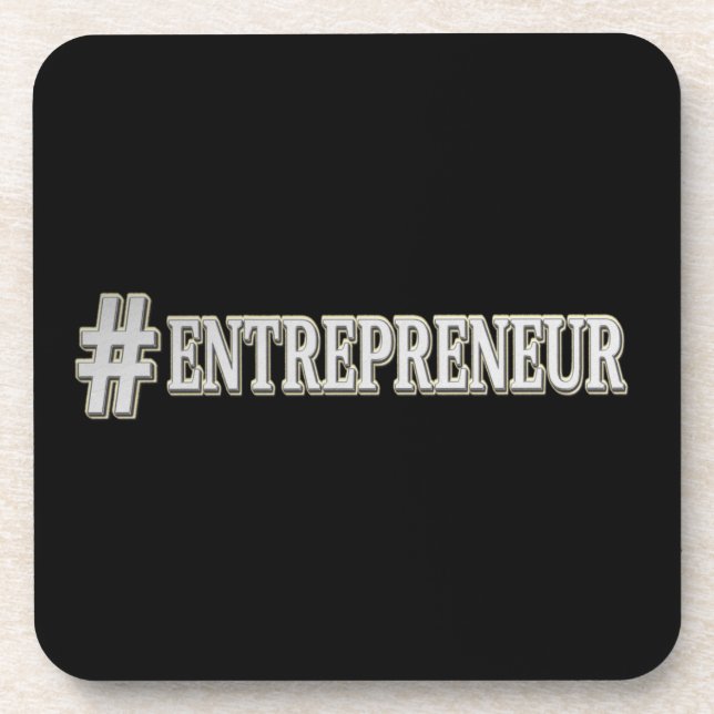 Posavasos Diseño de expresiones personalizadas "#ENTREPRENEU (Frente)