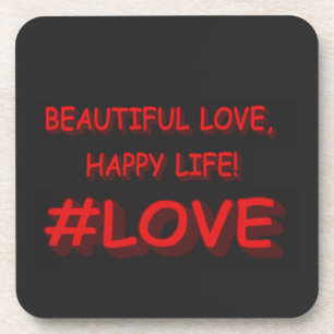 Posavasos Diseño de expresiones personalizadas "HERMOSO AMOR