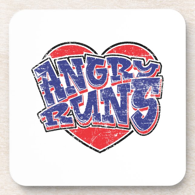 Posavasos Diseño de fans de Angry Runs v2 (Frente)