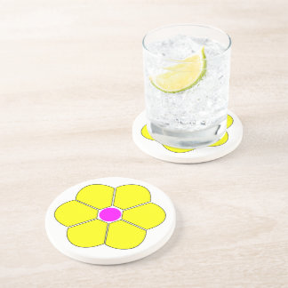 Posavasos Diseño de flores amarillas