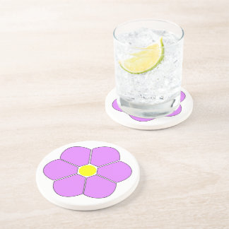 Posavasos Diseño de flores moradas