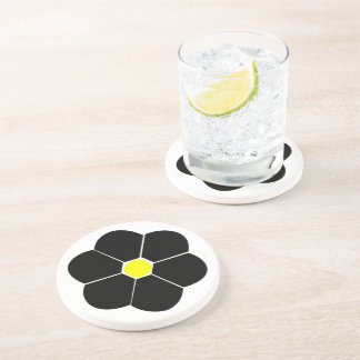 Posavasos Diseño de flores negras