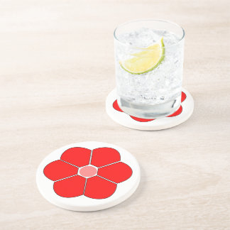 Posavasos Diseño de flores rojas