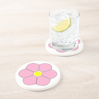 Posavasos Diseño de flores rosadas