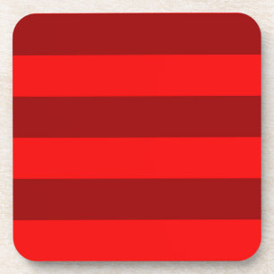 Posavasos Diseño de franjas rojas y maroon