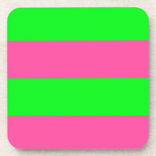 Posavasos Diseño de franjas rosadas y verdes
