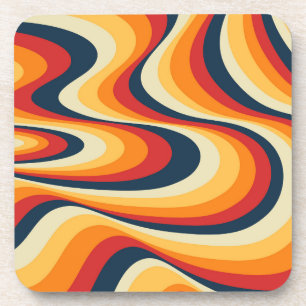 Posavasos Diseño de giro colorido y abstracto